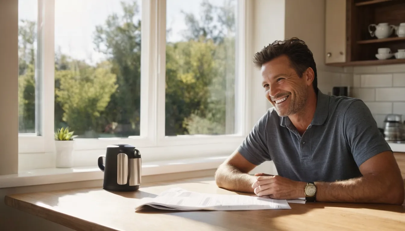 Homeowner reviewing a written estimate at a kitchen table in Belleville